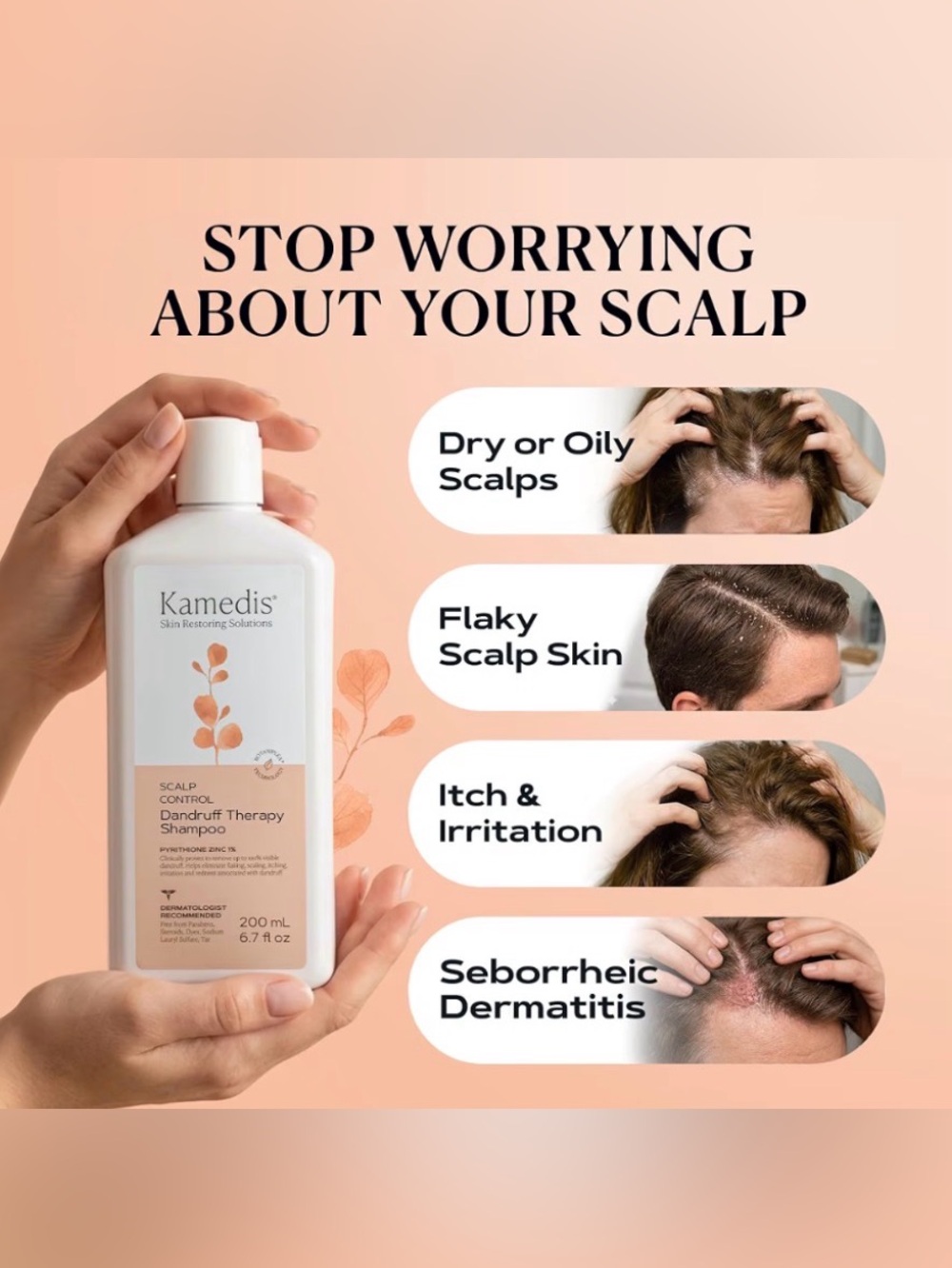 Kamedis Itcy Dry Scalp Control Dandruff Shampoo & Seborrheic Dermatitis Relief - Picture 4 of 8